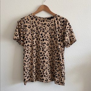 J.Crew leopard print 100% cotton tee
